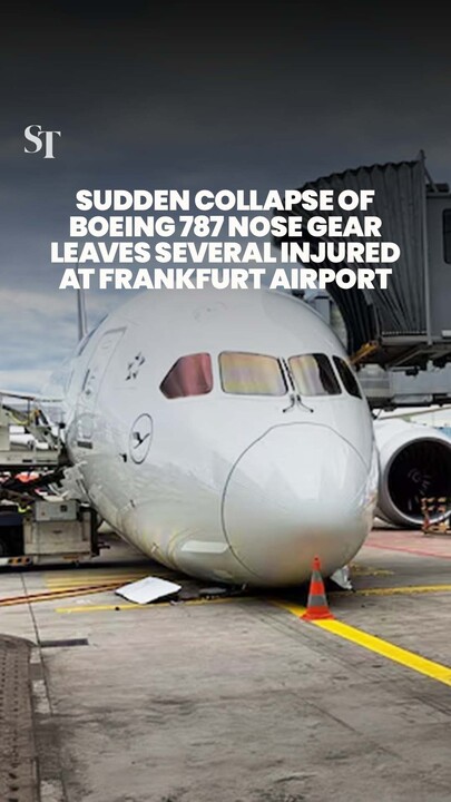 Several injured in Boeing 787 nose-gear collapse in Frankfurt