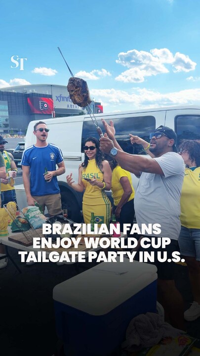 Brazilian fans enjoy World Cup tailgate party in US