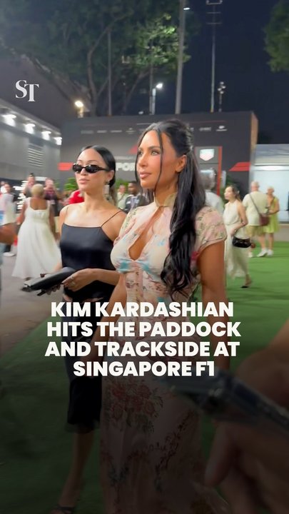 Kim Kardashian hits the paddock and trackside at Singapore F1