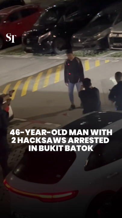 Man holding 2 hacksaws at Bukit Batok carpark arrested