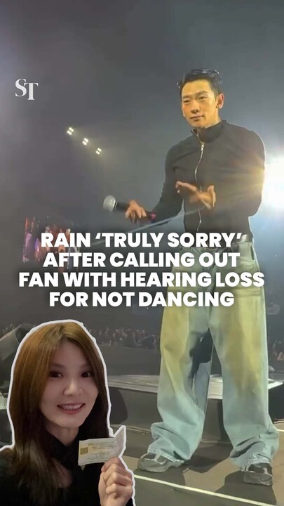 Rain apologises after calling out fan with hearing loss for not dancing during Taipei concert