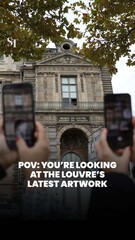 Louvre’s broken window in heist becomes latest tourist attraction