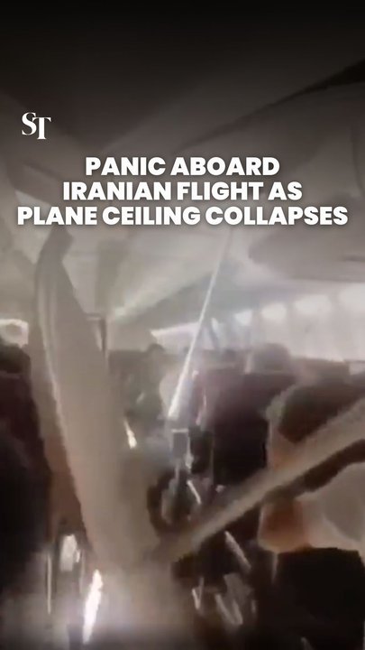 Panic aboard Sepehran Airlines flight as plane falls apart shortly after take-off