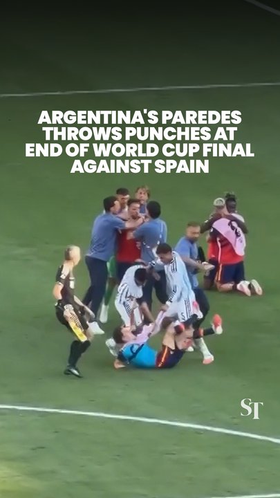 Spain-Argentina World Cup final ends with on-pitch fight