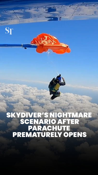 Skydiver’s parachute gets caught on plane tail in Australia