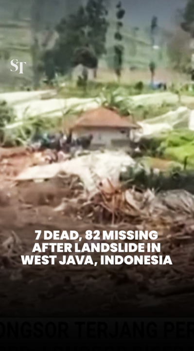 7 dead, 82 missing in landslide in West Java, Indonesia