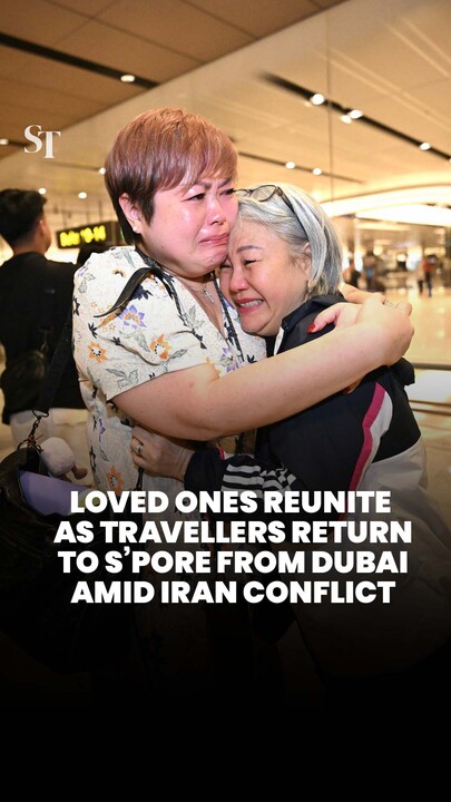 Loved ones reunite as travellers return to Singapore from Dubai amid Iran conflict