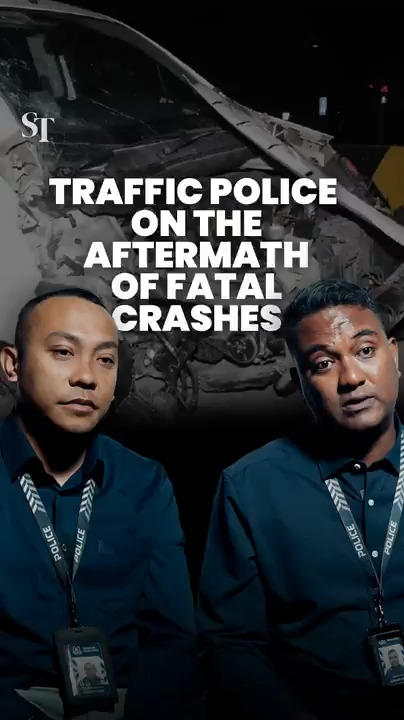 Traffic policeon the aftermath of fatal crashes
