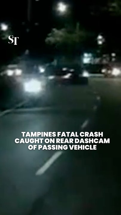 Video footage from Tampines multi-vehicle crash, 2 dead
