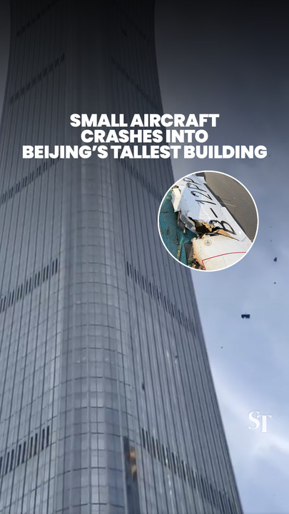 Small aircraft crashes into Beijing tallest’s building