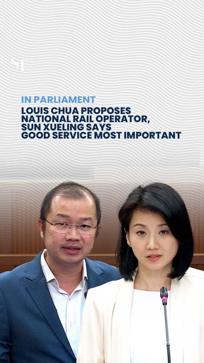 Louis Chua proposes national rail operator, Sun Xueling says good network service most important