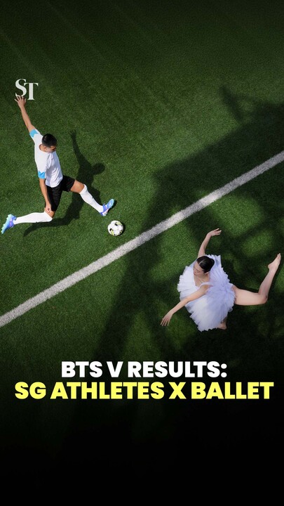 BTS v results: Singapore athletes x Ballerina photo shoot