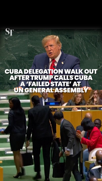 Cuban delegation walk out after Trump criticises Cuba as a ‘failed state’ at the UN General Assembly