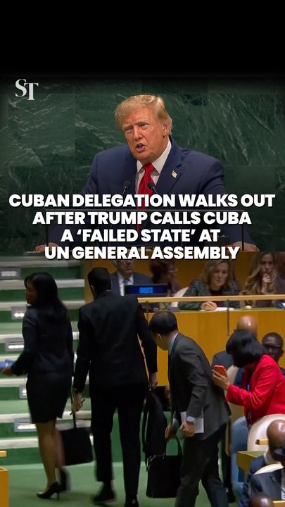 Cuban delegation walks out after Trump criticises Cuba as a ‘failed state’ at the UN General Assembly