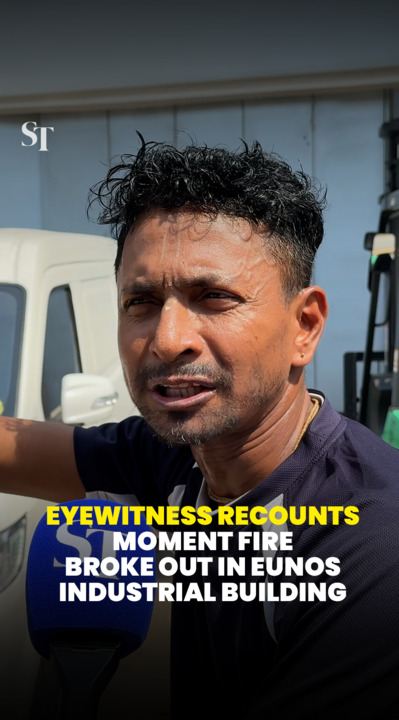 Eyewitness recounts moment when Eunos industrial building fire started