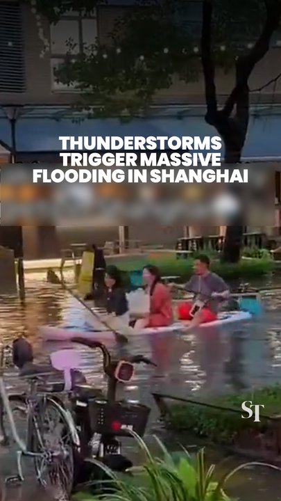 Heavy rain triggers massive flooding in Shanghai