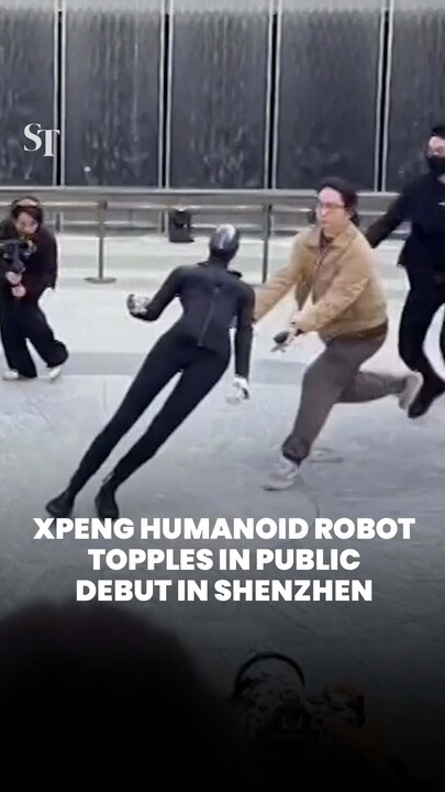 Xpeng robot falls in public debut in Shenzhen