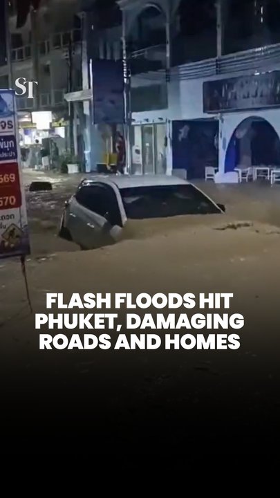 Phuket hit by flash floods early on Oct 26 after heavy rain overnight