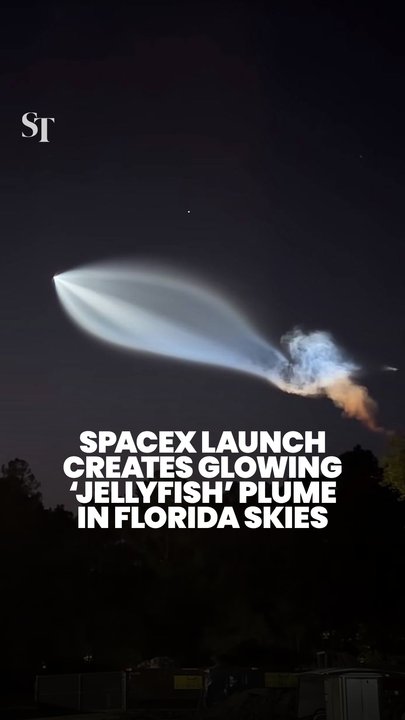 SpaceX rocket launch creates rare ‘jellyfish’ effect visible across US East Coast