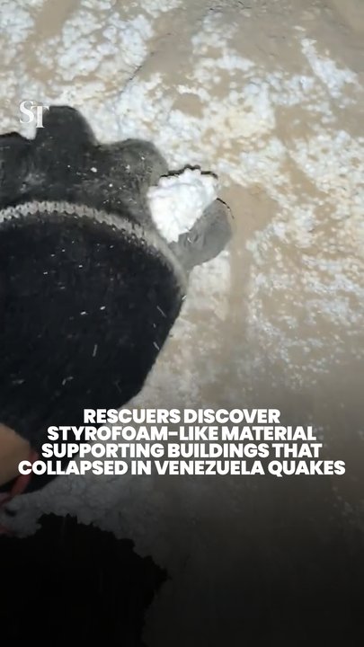 Rescue crew in Venezuela discover collapsed buildings were held up by styrofoam