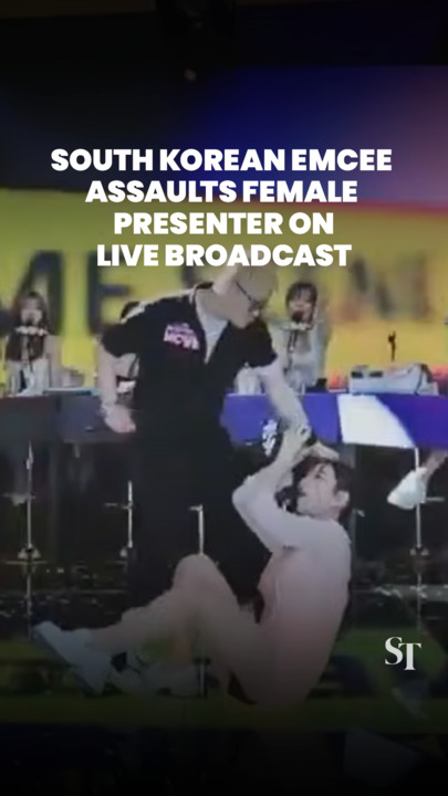 Korean emcee assaults female presenter on live broadcast