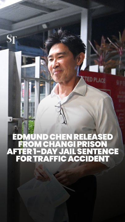 Edmund Chen released from Changi Prison after 1-day jail sentence for traffic accident