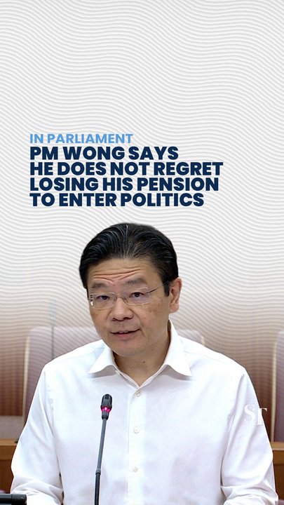 PM Wong says he does not regret losing his pension to enter politics