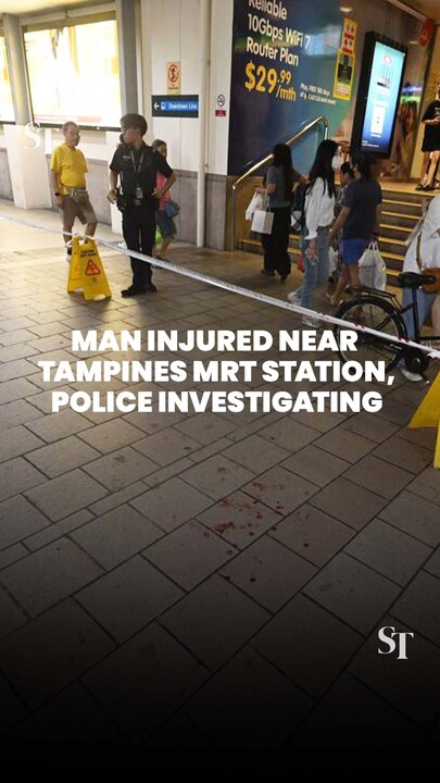 Man injured near Tampines MRT station, police investigating