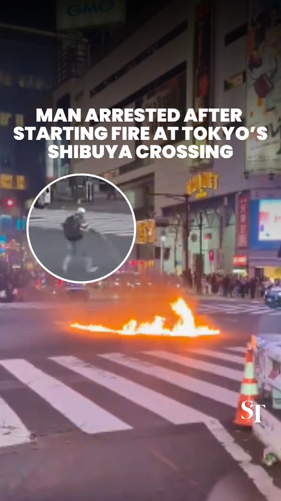 Man arrested after starting fire at Tokyo’s Shibuya Crossing