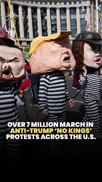 Over 7 million march in anti-Trump ‘No Kings’ protests across the US