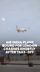 Air India plane bound for London crashes shortly after take-off