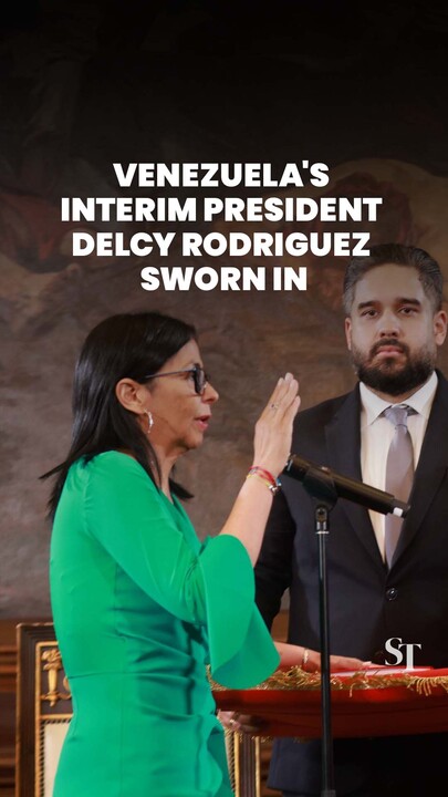 Venezuela's interim president Delcy Rodriguez sworn in