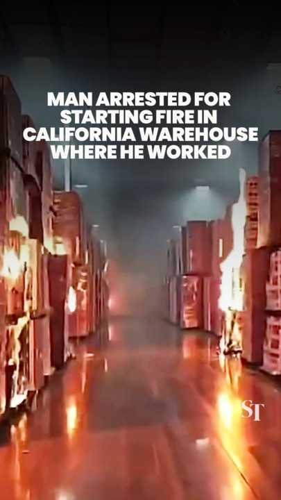 Man arrested for starting fire in California warehouse where he worked