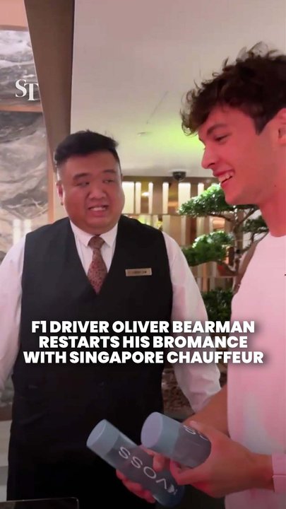 F1’s Oliver Bearman reunites with his Singapore chauffeur