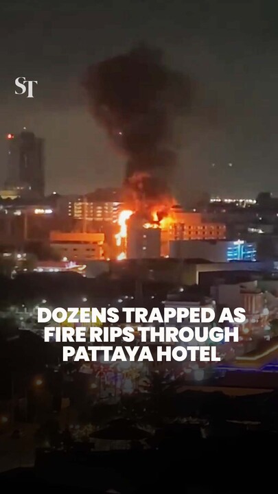 Fire breaks out at Pattaya hotel as rescue teams rush to evacuate tourists