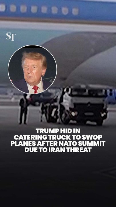 Trump hid in catering truck in secret plane swap over Iran threat in July