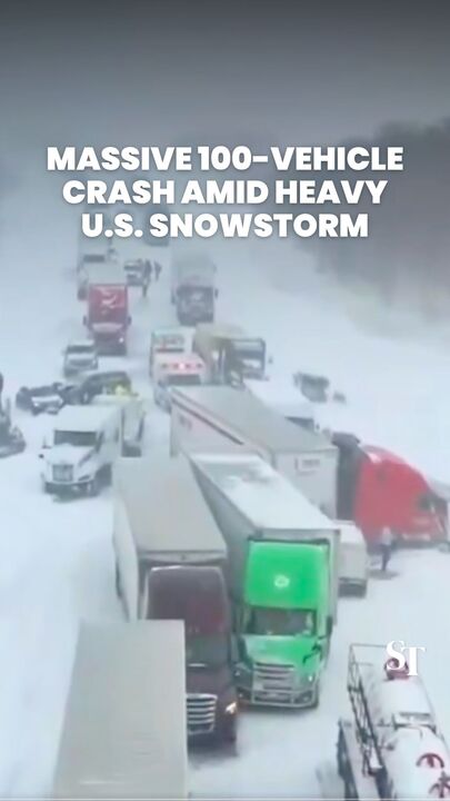 100-vehicle pile-up in Michigan snowstorm