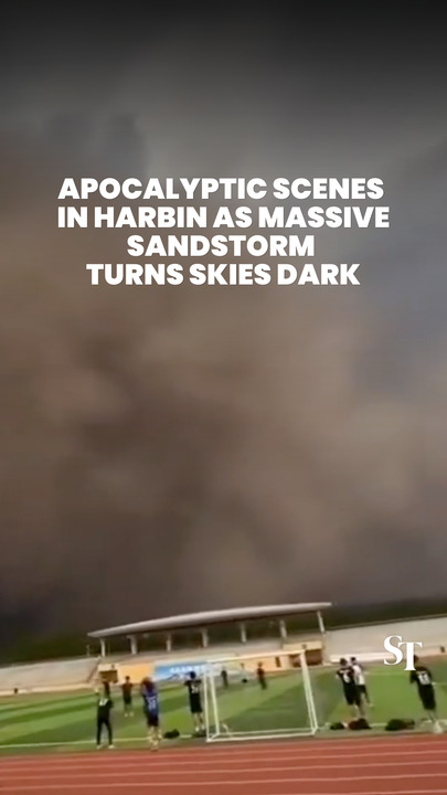 Apocalyptic scenes in Harbin as massive sandstorm turns skies dark