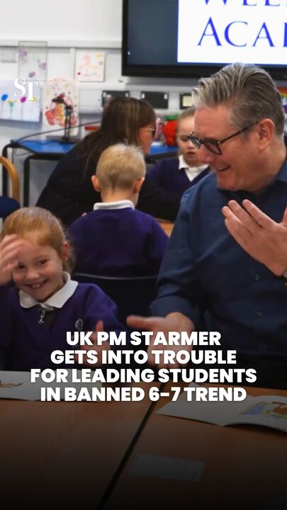 UK PM Keir Starmer does 6-7 dance with students… then has to apologise for it