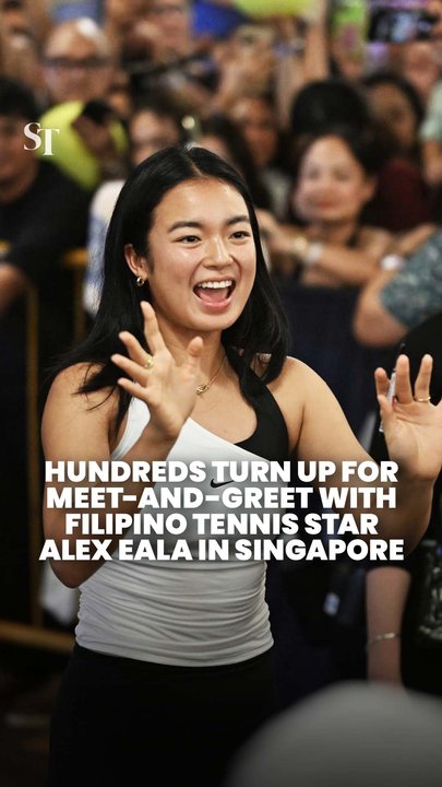 Filipino tennis star Alex Eala meets and greets her fans at the National Stadium