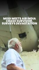 Air India Crash: PM indiano Modi encontra o Sobrevivente Lone, visita o local do acidente
