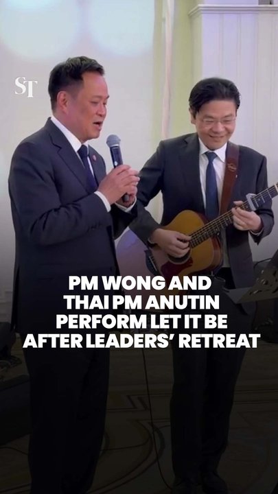 PM Wong and Thai PM Anutin perform at dinner after leaders' retreat in Bangkok
