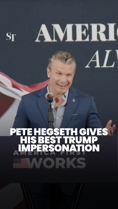US Defence Secretary Pete Hegseth gives his best imitation of Trump