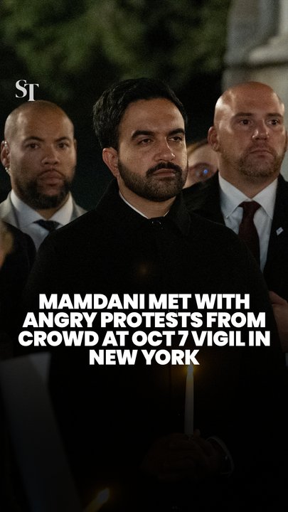 Mamdani draws ire from pro-Palestine and pro-Israel activists at Oct 7 vigil in New York’s Union Square 