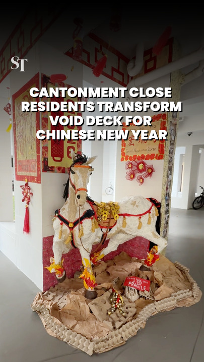 Cantonment Close residents transform void deck for Chinese New Year
