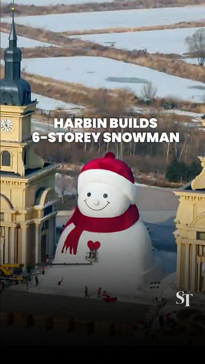 Harbin builds  6-storey snowman