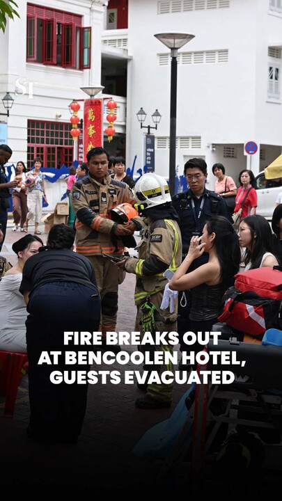 Fire breaks out at hotel in Bencoolen; no injuries reported