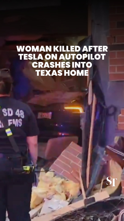 Woman dies after Tesla driver using autopilot crashes into Texas home