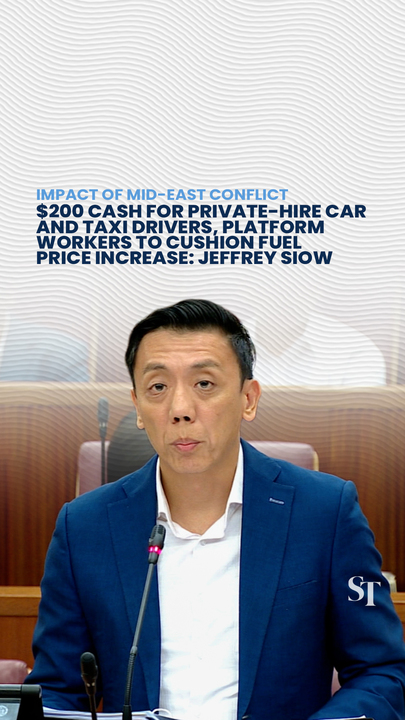 $200 cash for private-hire and taxi drivers, platform workers: Jeffrey Siow