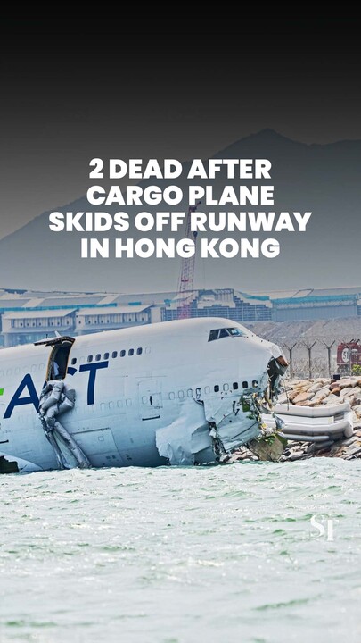 2 reported dead after cargo plane skids into sea at Hong Kong airport